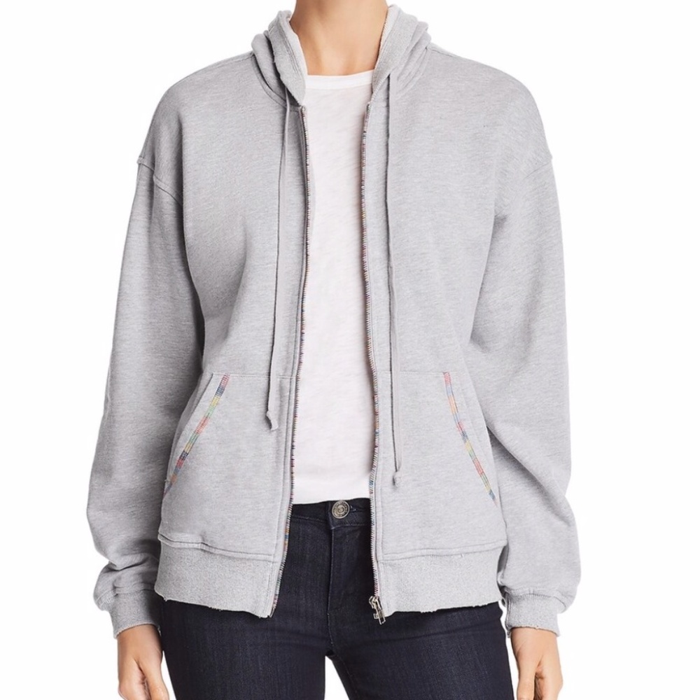 NWT Honey Punch Rainbow Contrast Stitch Sweatshirt